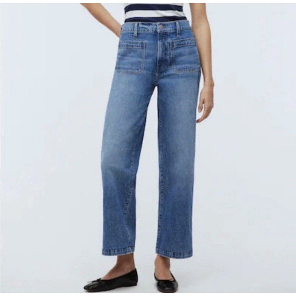 Madewell The Perfect Vintage Wide-Leg Jeans Patch Pocket Edition 31P